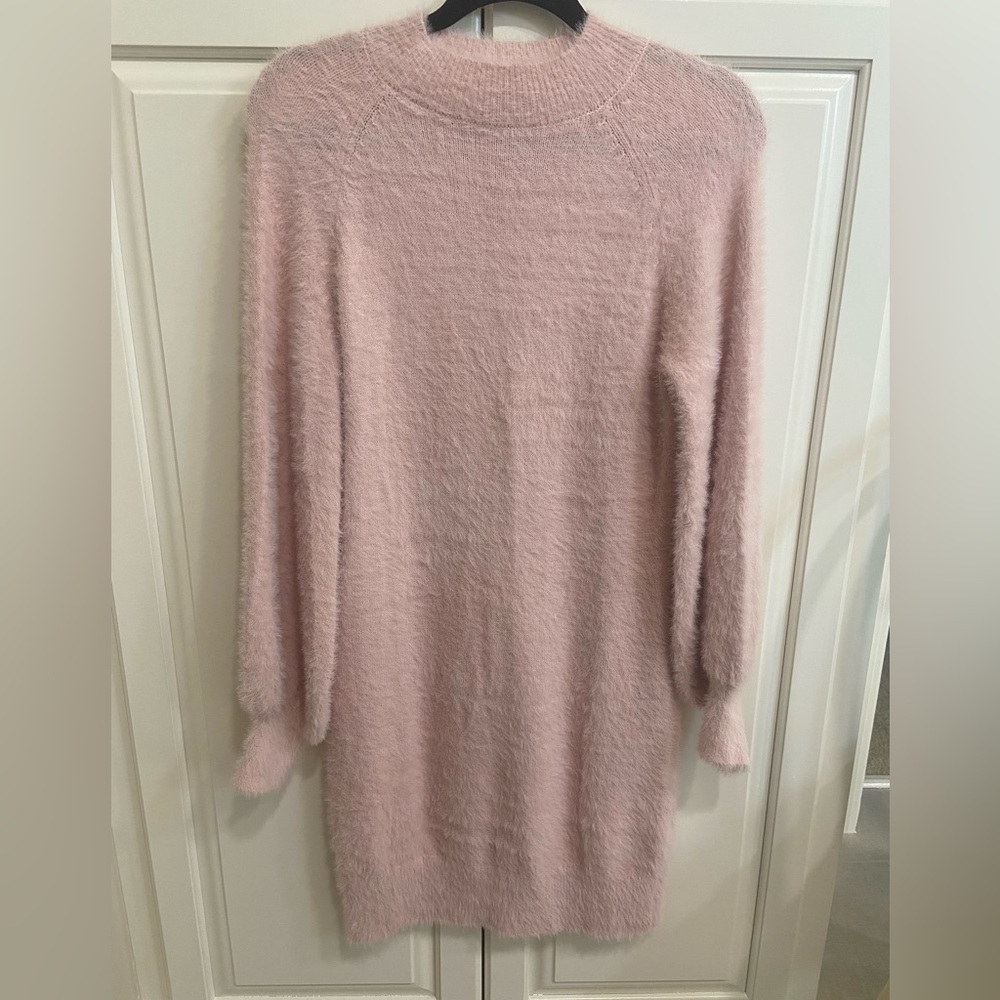 Light pink, long sleeve, sweater dress, size medium, NWT